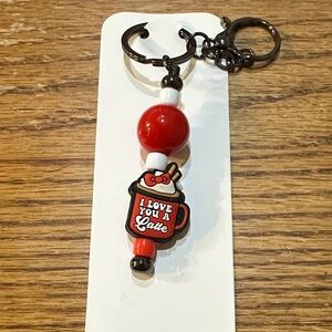 Red Coffee-Themed Key Holder